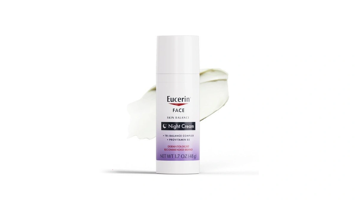 Eucerin Skin Balance Night Cream, Sensitive Skin Face Moisturizer, 1.7