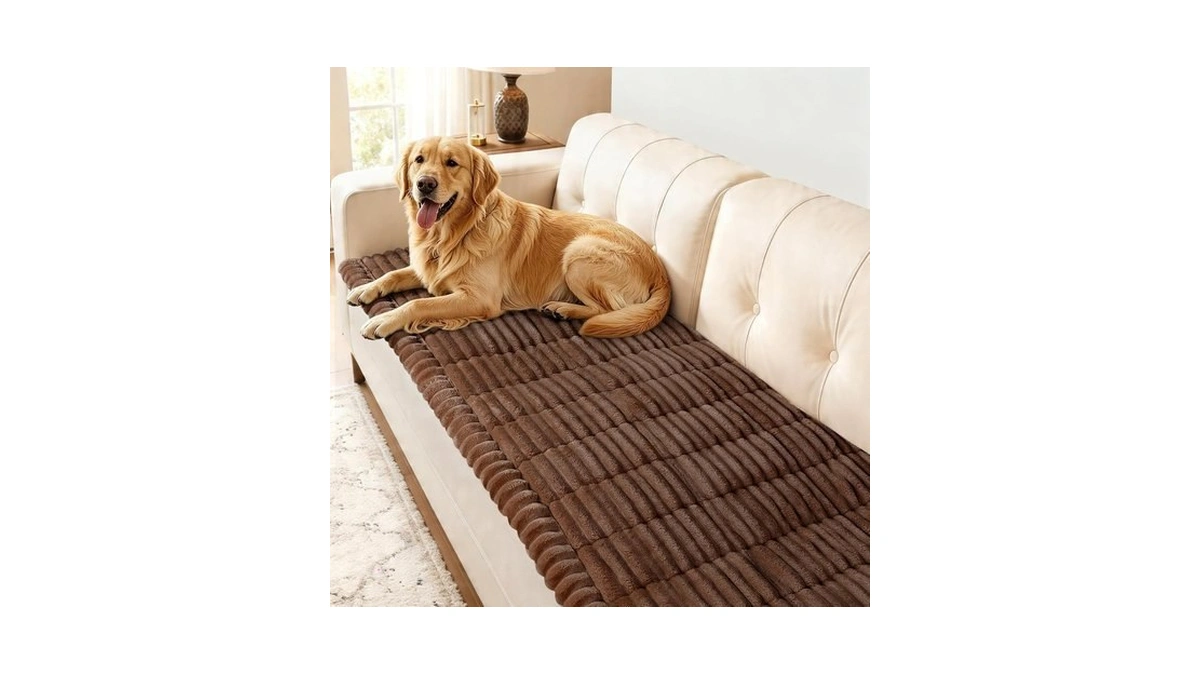 Searchi Couch Covers For Dogs Washable, Non Slip Fuzzy Pet