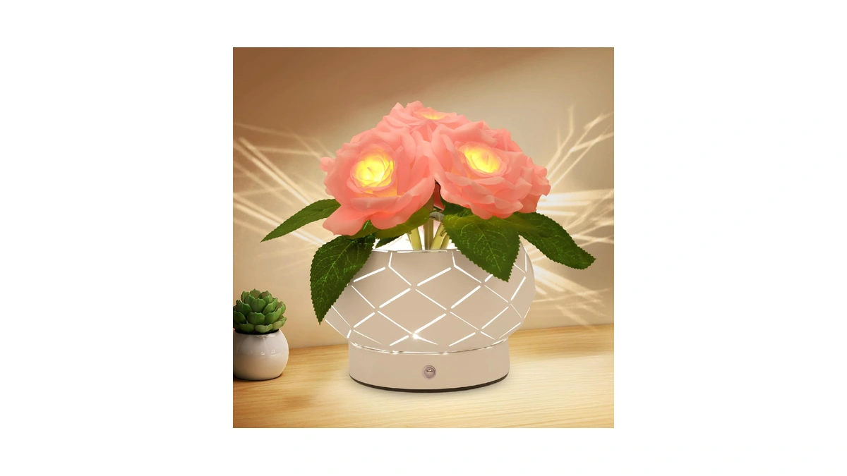 Jhxlamp Birthday Gifts For Women,sunflower Flower Touch Lamp,rechargeable Cordless 3-colour