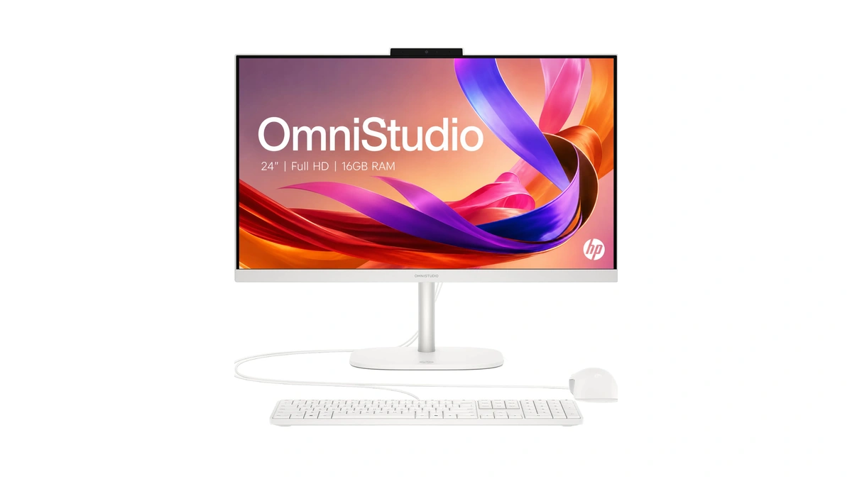 Hp Omnistudio 24" Full Hd All-in-onedesktop Computer, 16gb Ddr5 Ram,