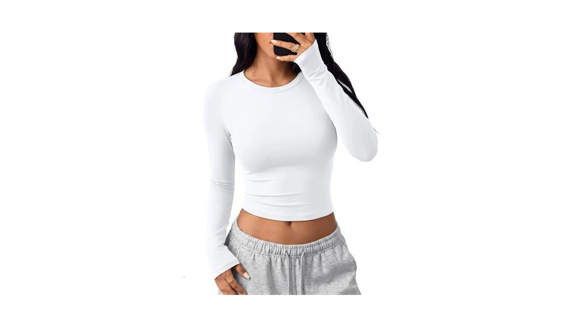 Amazon : Trendy Queen Women's Long Sleeve Crop To