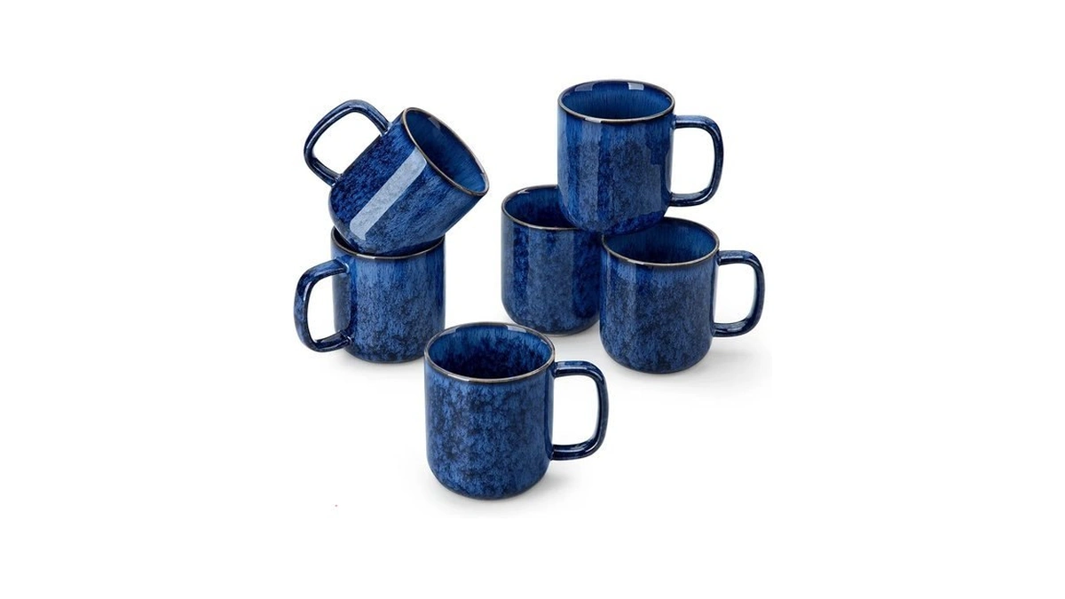 Vancasso Starry Coffee Mugs Set, 12 Oz Ceramic Coffee Cups
