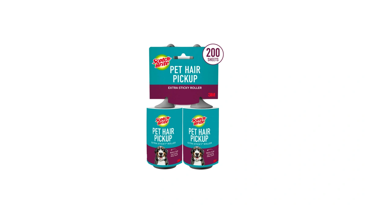 Scotch-brite Pet Hair Extra Sticky Lint Roller,200 Sheets Total, 2