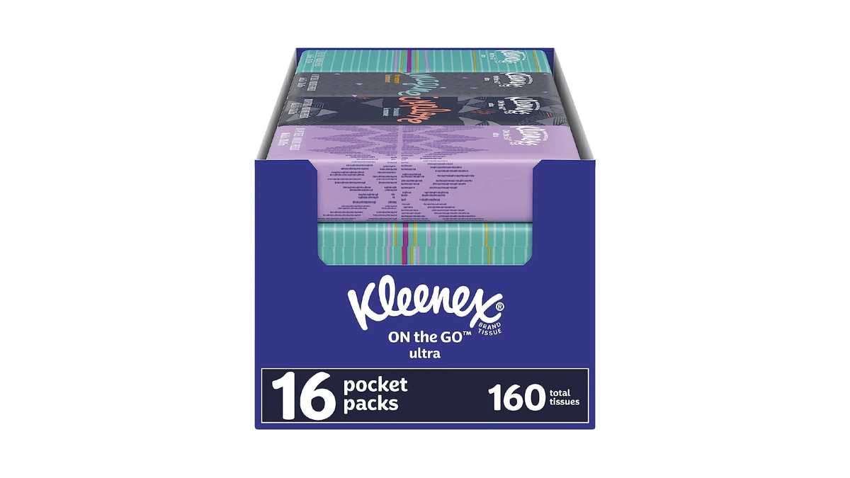 Kleenex 16 Pocket Packs (10 Per Pack), White, Box