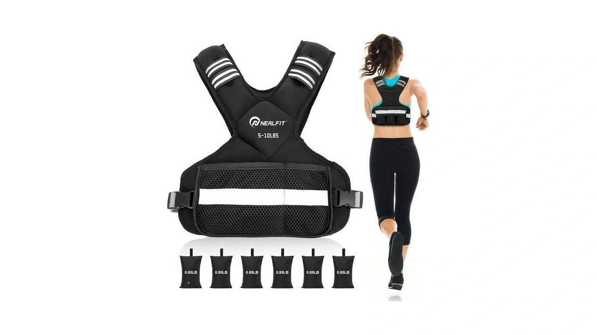 Nealfit Weighted Vest For Women And Men, 5-10lb/11-20lb/18-30lb Adjustable Weighted