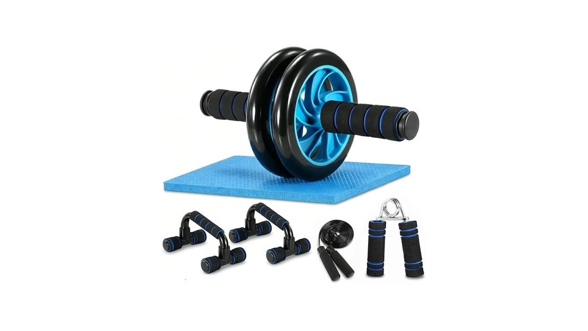 Tomshoo 5 In 1 Ab Wheel Roller Home Gym Workout