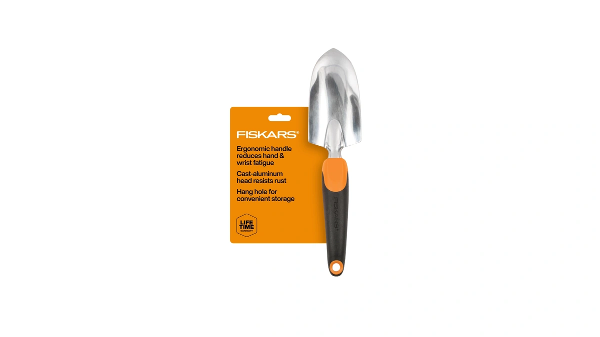 Fiskars Ergo Garden Trowel, Heavy Duty Hand Tool For Digging
