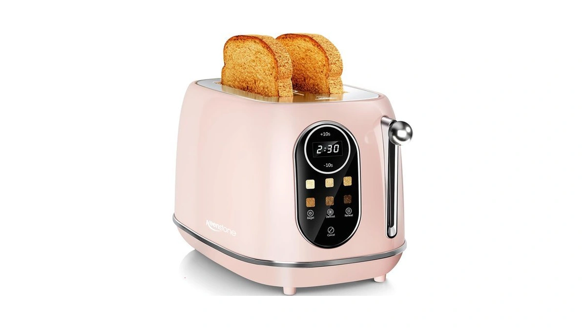 Keenstone Smart Touch Screen Toaster 2 Slice, Retro Wide Slot