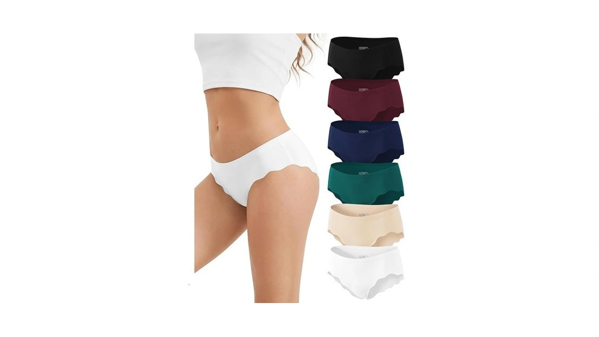 Cevapro Women‘s Seamless Underwear Low Rise Invisible Panties 6 Pack