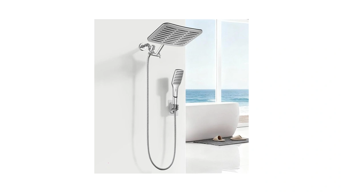 Xxl 12.2" Rain Shower Head With Handheld Spray, High Pressure