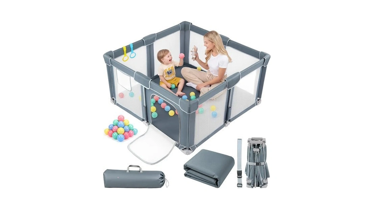 Dripex Foldable Baby Playpen, 50 X 50 Playpen For Babies