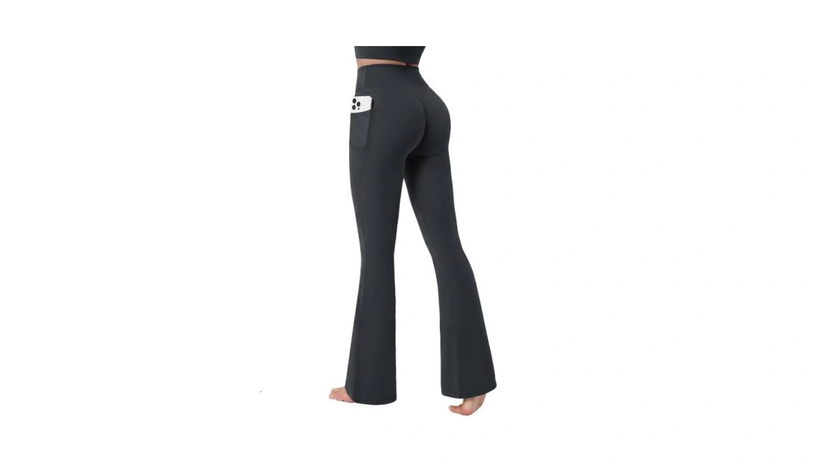 Dlooda Crossover Yoga Pants Women High Waisted Flare Leggings With