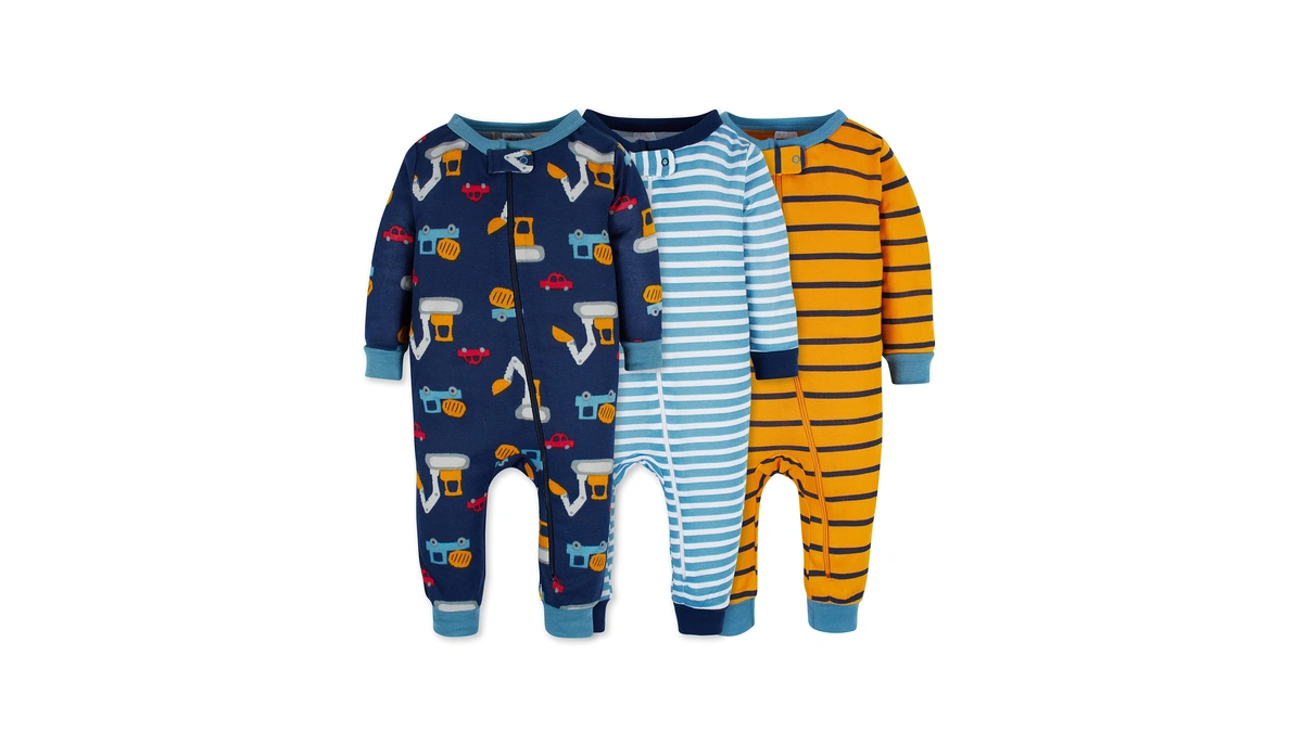 Onesies Brand Baby Boys 3-pack Snug Fit One-piece Cotton Pajamas,