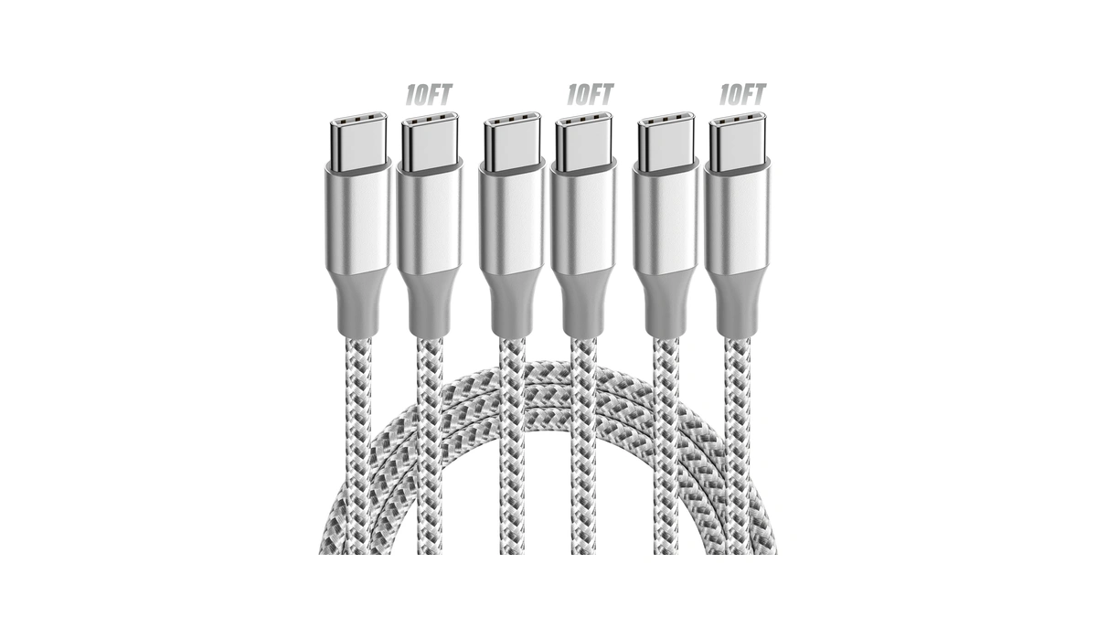 Kyehd Usb C To Usb C Cable 10ft 3 Pack