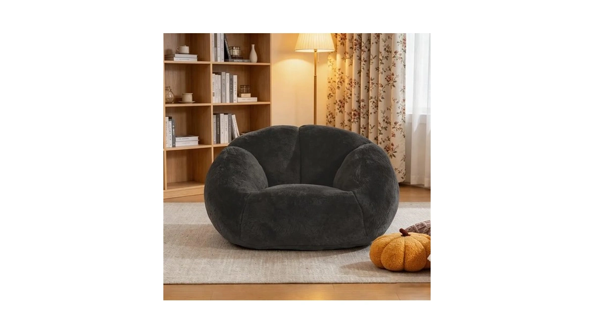 Lvhom 3.28 Feet Bean Bag Chair For Adults, Shell-shaped Bean