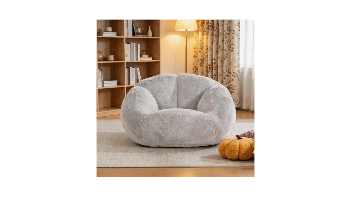 Lvhom 3.28 Feet Bean Bag Chair For Adults, Shell-shaped Bean