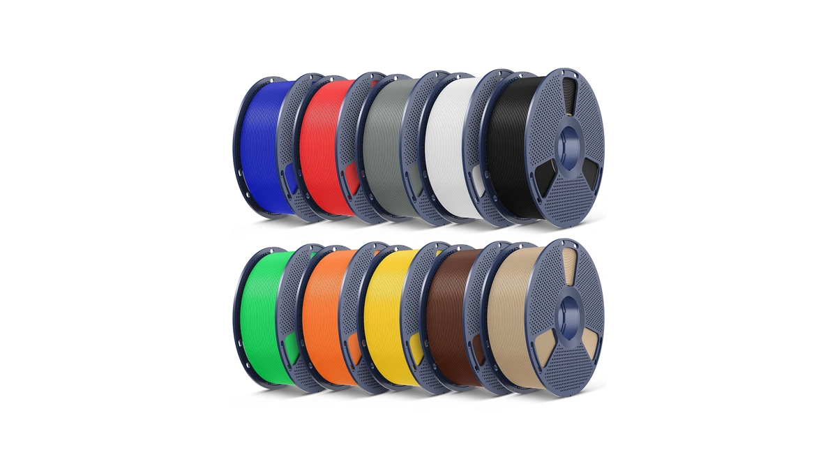 Sunlu 3d Printer Filament Bundle, 10kg, 1kg Spool, Multi-color