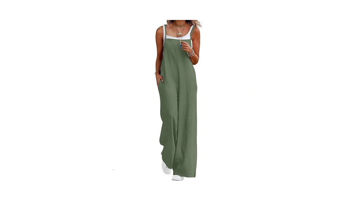 Lepunuo Plus Size Jumpsuits For Curvy Womens Wide Leg Overalls