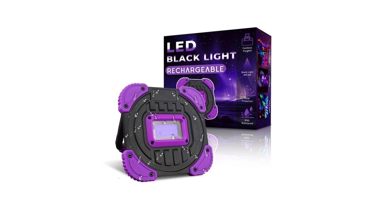 Biuonk Rechargeable Led Black Light, Cordless 395nm Battery Powered Black