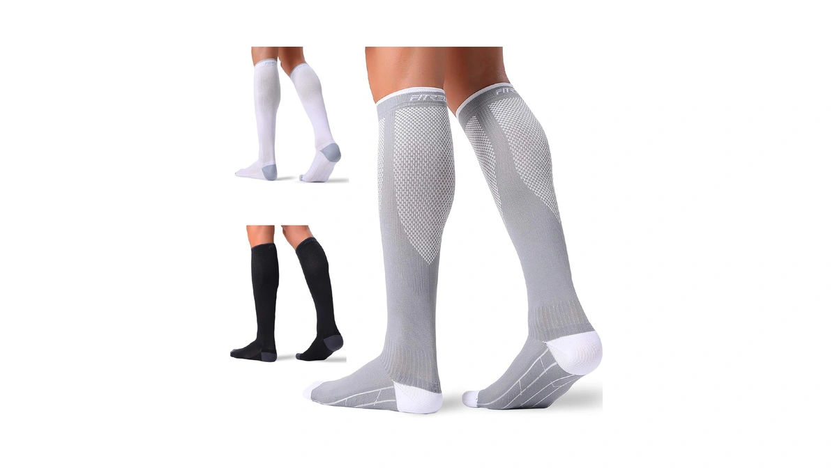 Fitrell 3 Pairs Compression Socks For Women And Men 20-30mmhg-