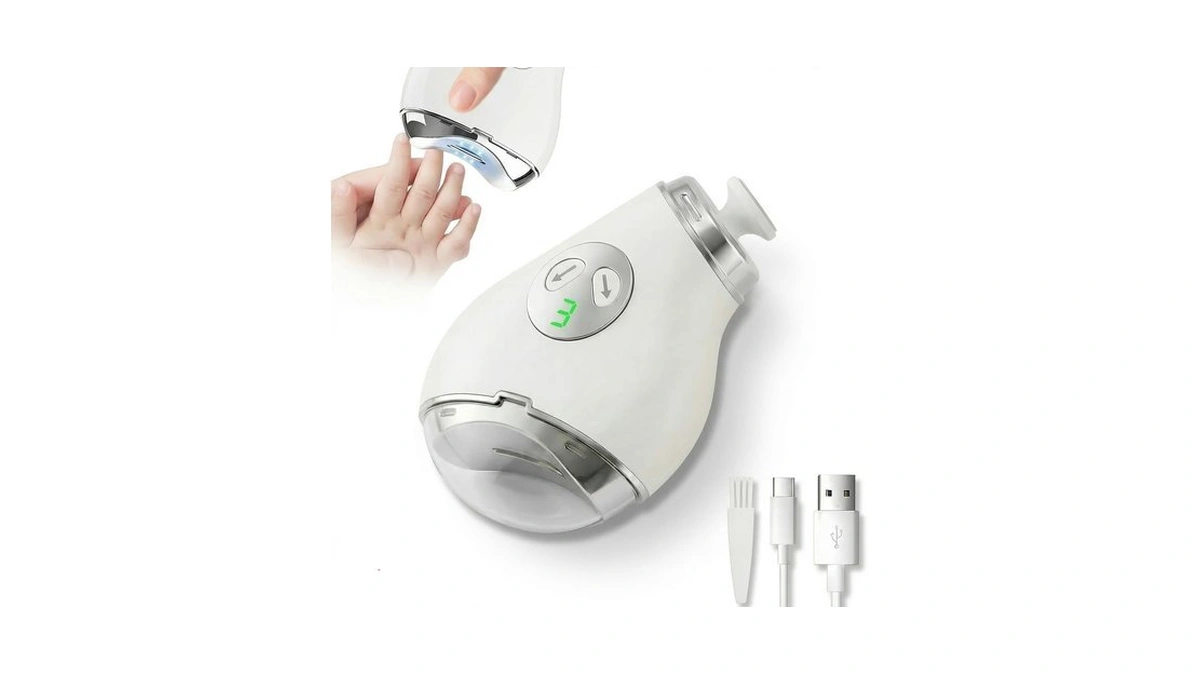 Electric Nail Clippers, Safe Automatic Nail Trimmer With Led Light