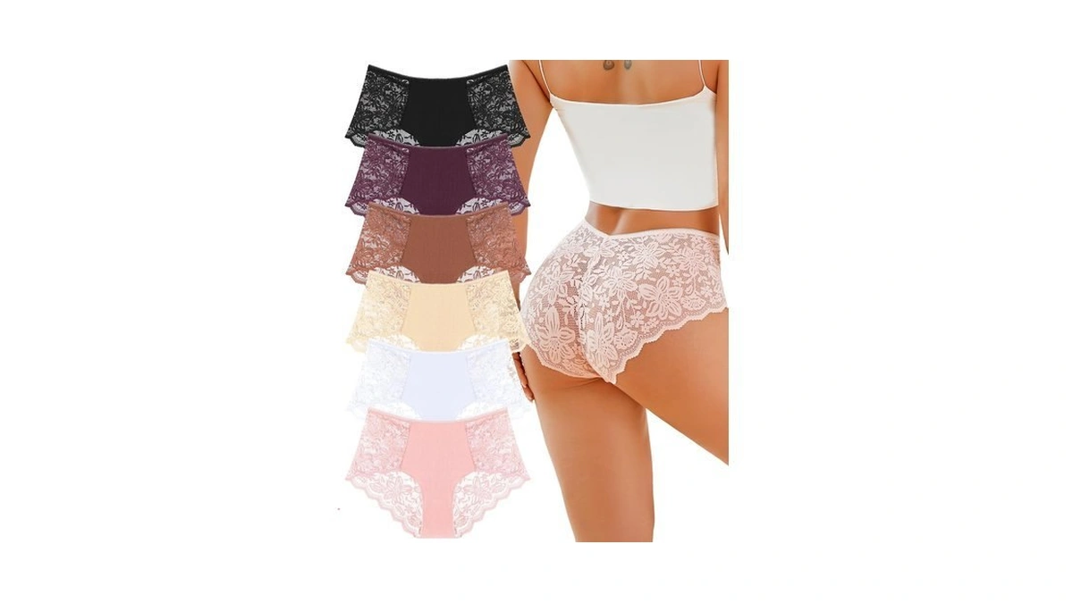 Sexy Underwear For Women Cotton High Waisted Brief Lady Lace