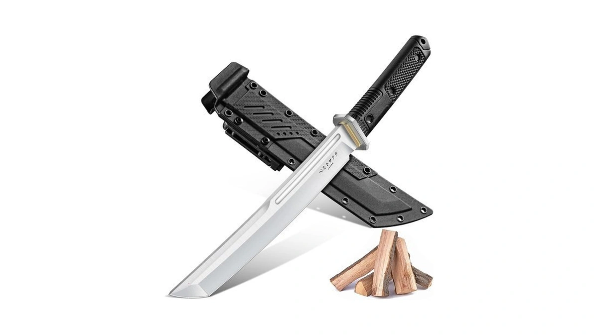 Purple Dragon Tanto Knife With Sheath - Japanese Fixed Blade