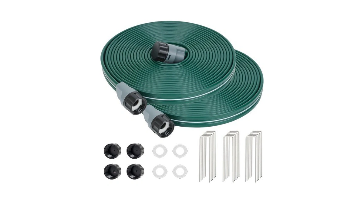 Dxront Sprinkler Soaker Hose 25ft 2pack For Garden Lawn, Watering