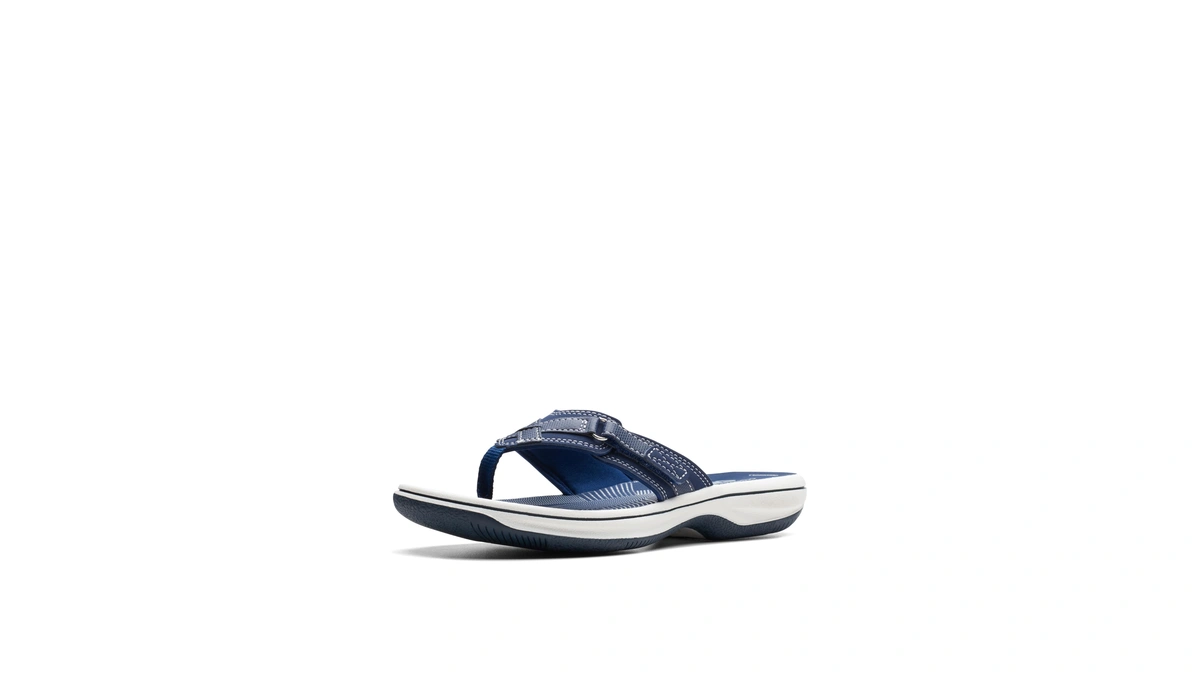 Clarks Women's Breeze Sea Flip-flop, Navy Synthetic, 5