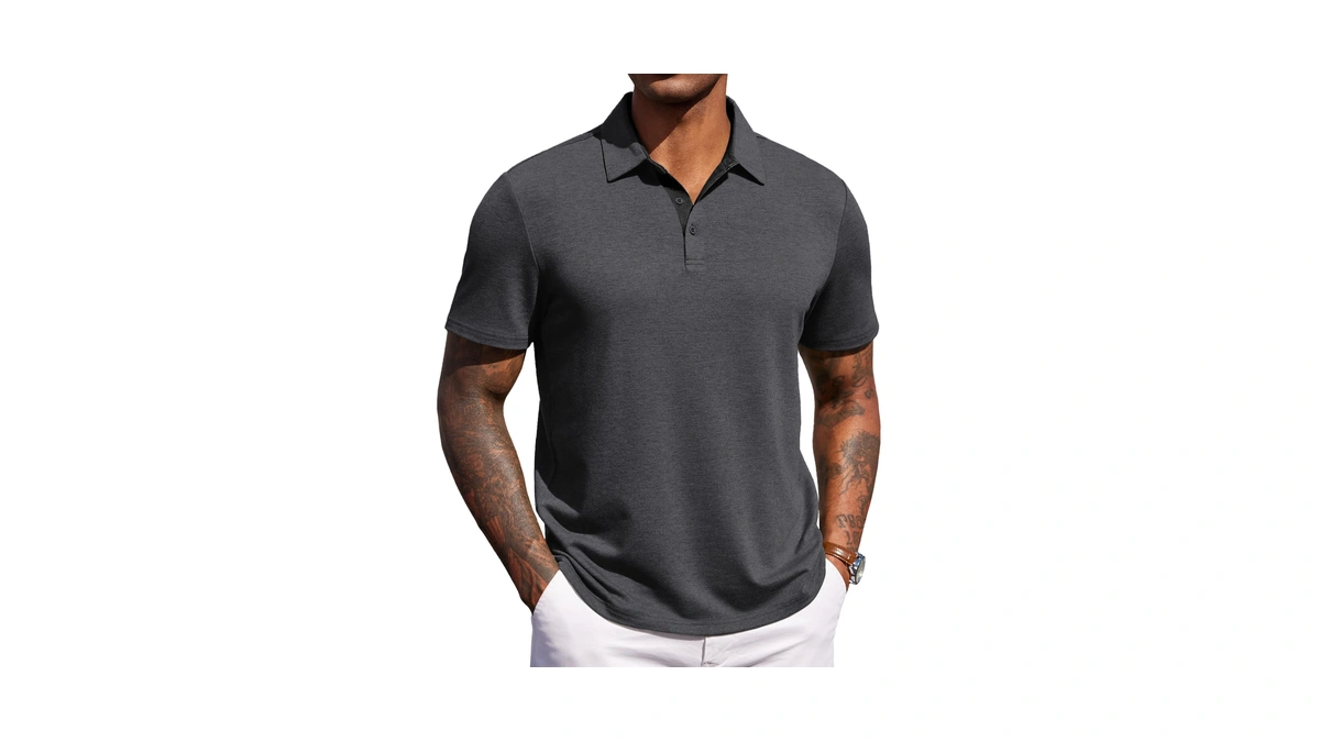 Coofandy Men's Casual Polo Shirts Short Sleeve Summer Lightweight Shirts