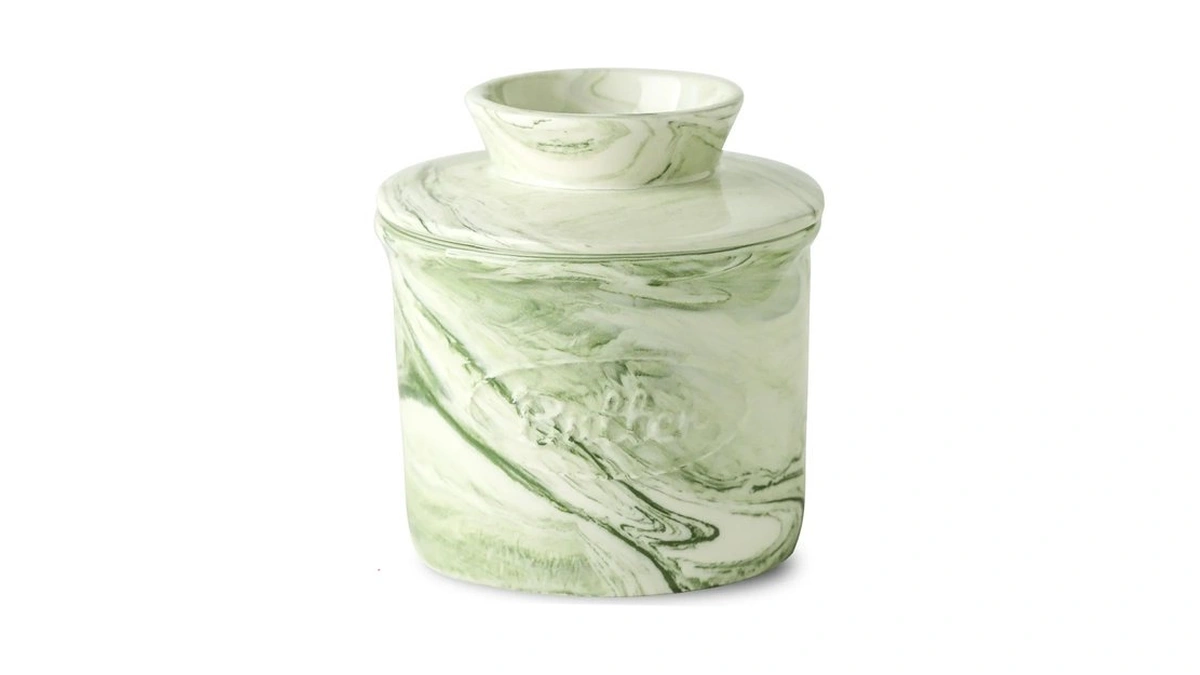 Howise Ceramic Butter Crock, 6 Oz Butter Keeper For Counter,