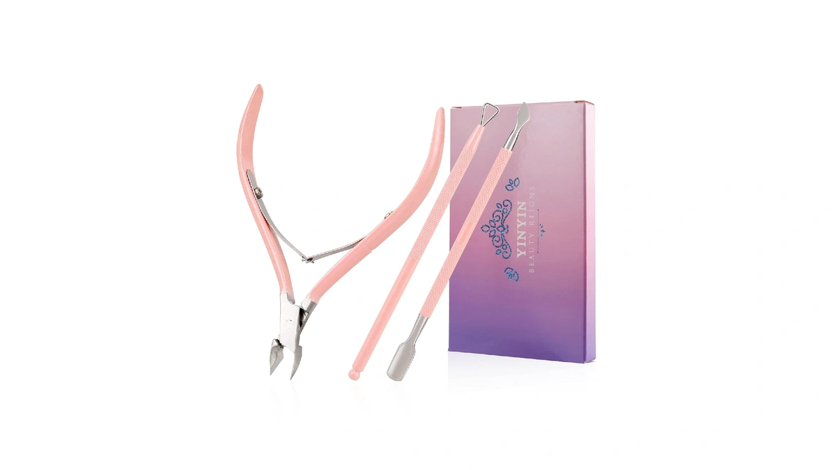 Yinyin Professional Stainless Steel Cuticle Trimmer With Pusher And Cutter