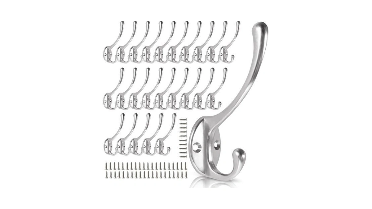 Brcrxw Wall Hooks For Hanging, 25-pack Heavy Duty Metal Coat