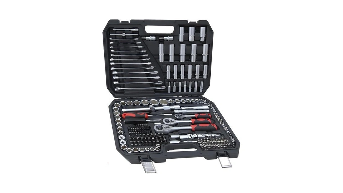 Professional 216pcs Socket Ratchet Wrench Set, 1/4 & 3/8 Inch