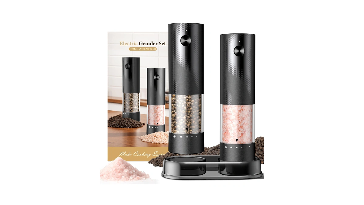 Electric Salt And Pepper Grinder Set - Rechargeable Automatic Salt