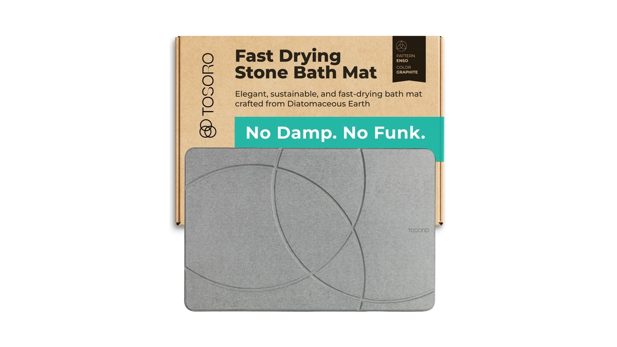 Tosoro - Stone Bath Mat Diatomaceous Earth Shower Mat Non-slip