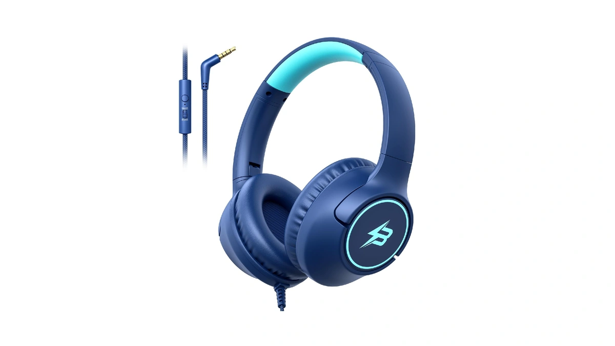 Kids Headphones Wired For School, 3.5mm Safe Volume Limited With