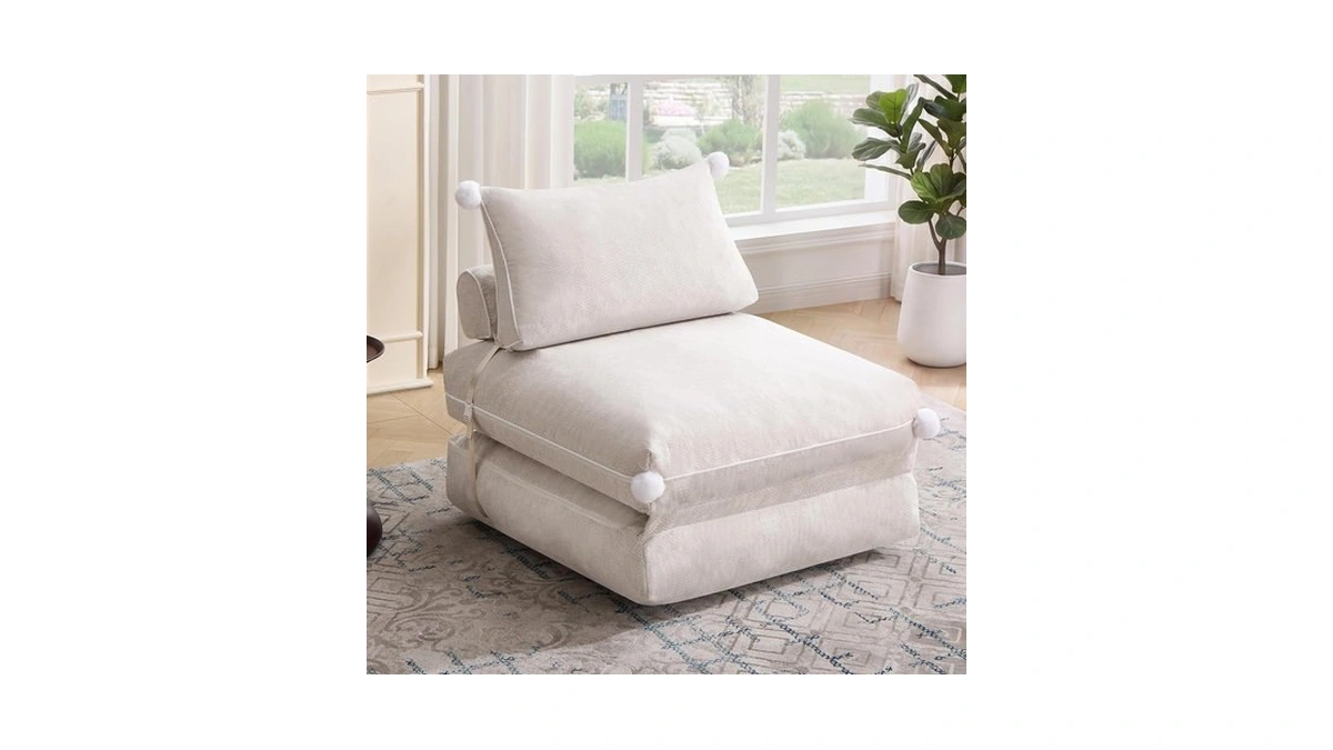 Ihanherry Folding Sofa Bed, Convertible Sleeper Chair With Back Support,
