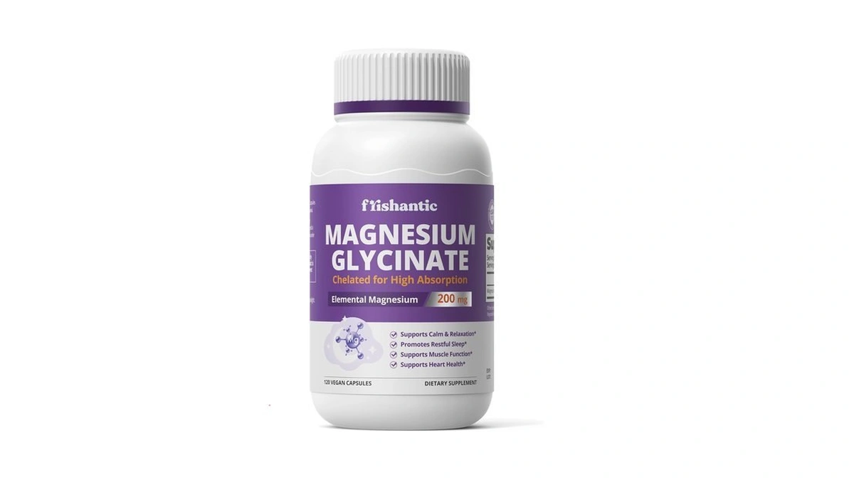 Frishantic Magnesium Glycinate 200mg Supplement Capsules, High Absorption