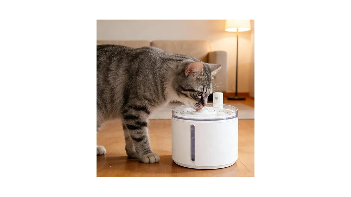 Aqpu Smart Automatic Pet Water Fountain, 2.2l Cordless With Infrared