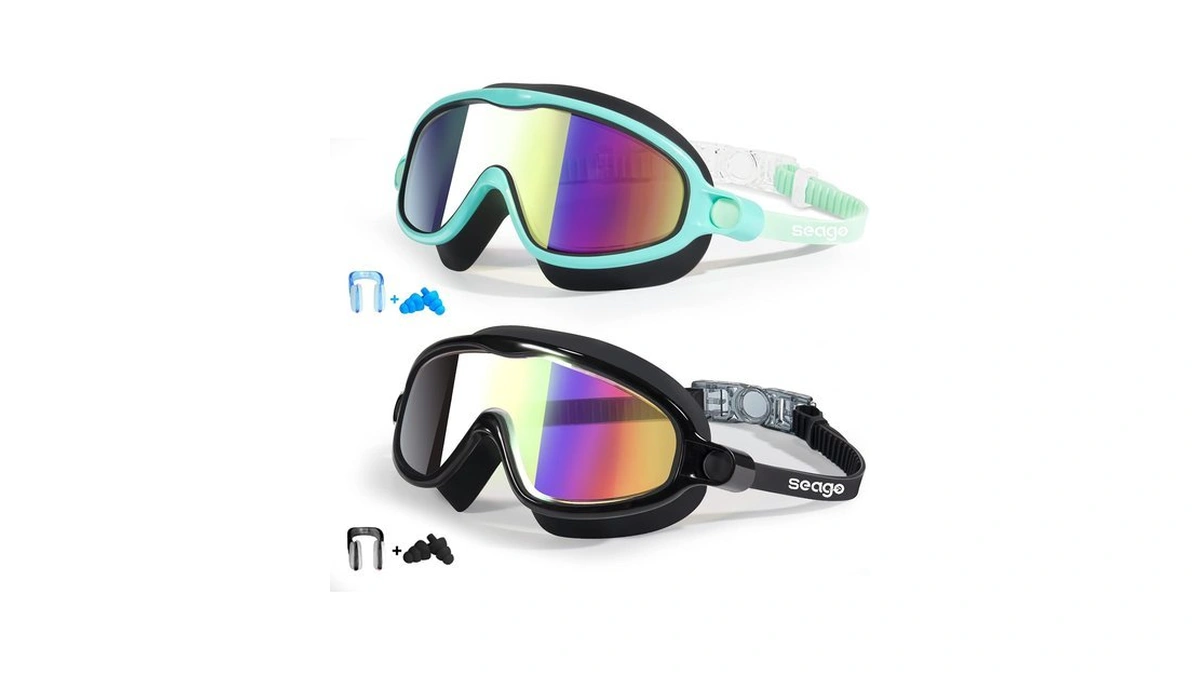Kids Goggles For Swimming 2 Pack No Leaking Anti-fog Outer