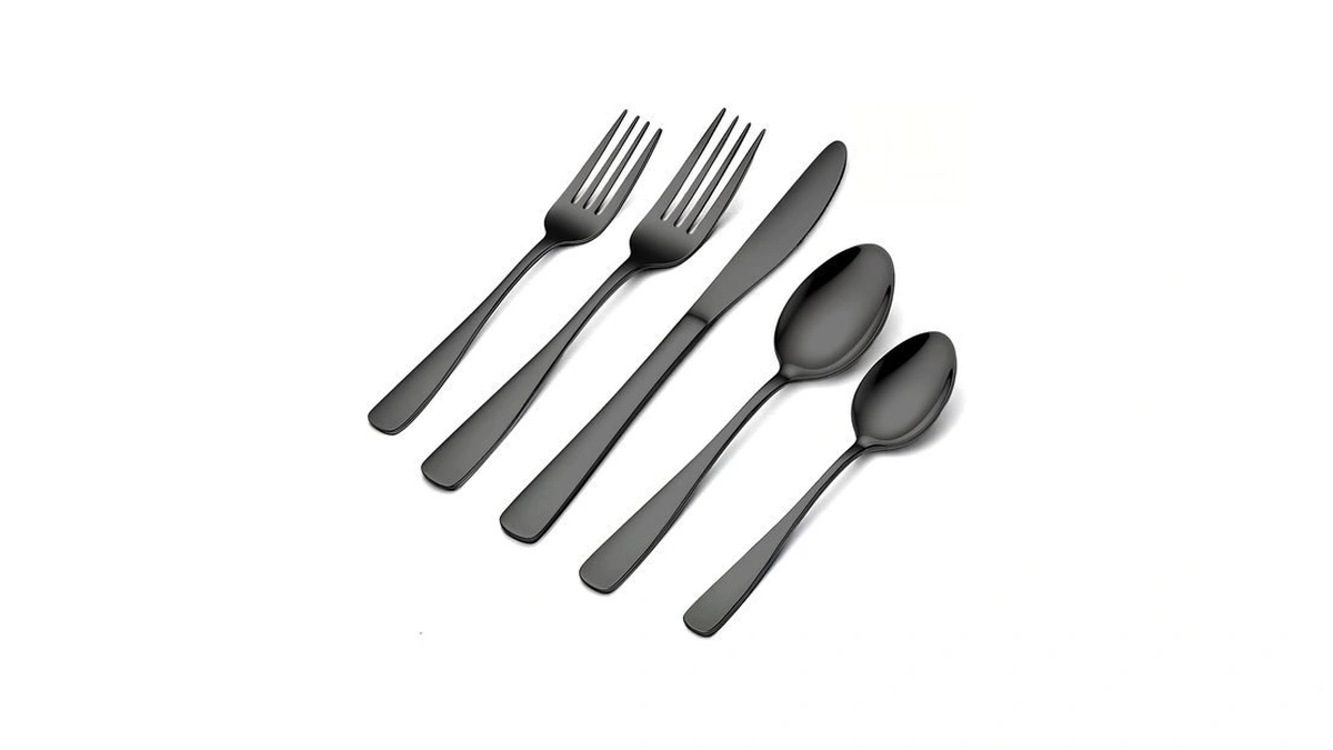 Bewos 20 Piece Silverware Set - Service For 4, Black