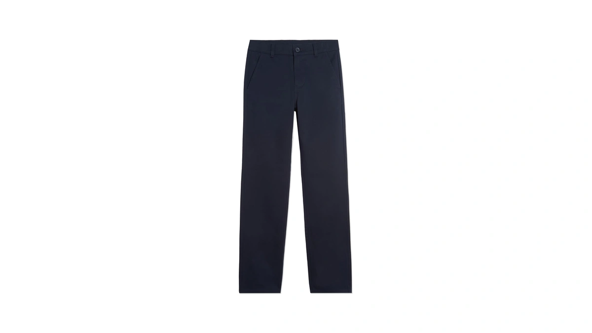 Nautica Big Boys School Uniform Flat Front Pant, Black, 16