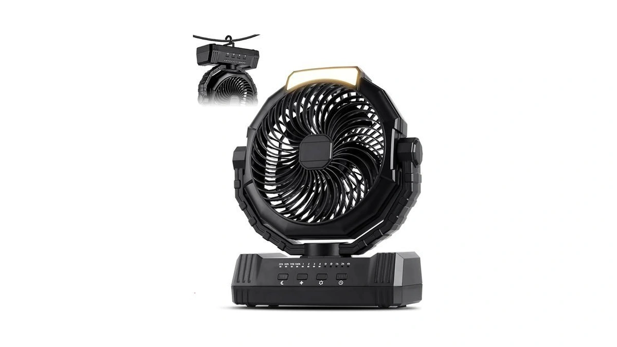 Kopbeau Portable Camping Fan, 20000mah Battery Operated Tent Fan With