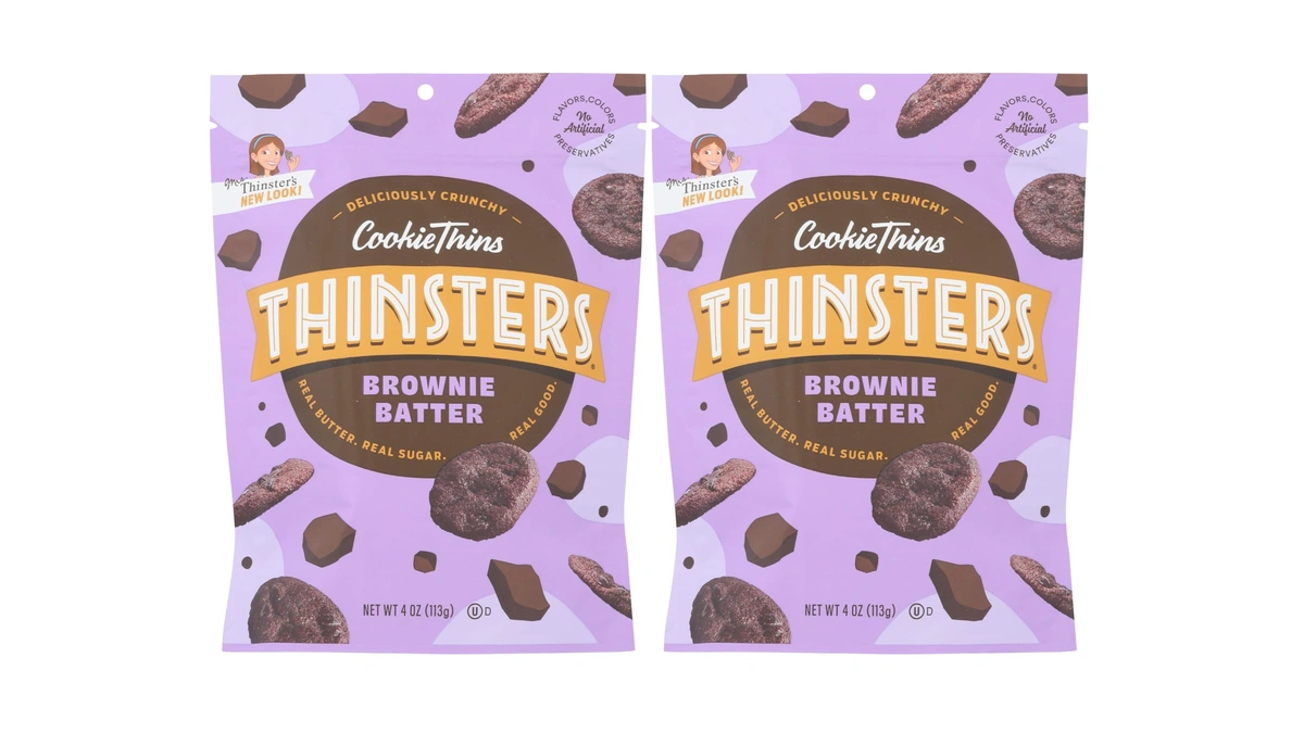 Thinsters Cookies, Brownie Batter Cookie Thins, 4 Oz Pack (pack