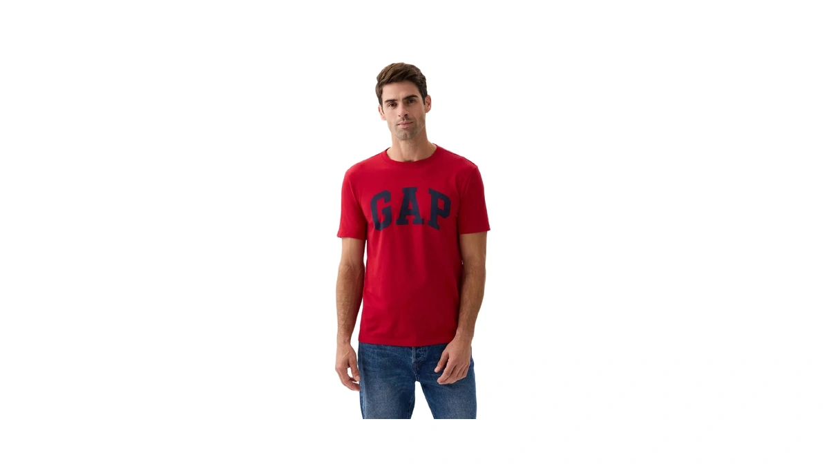 Gap Mens Everyday Soft Logo Tee Red Apple Xxl