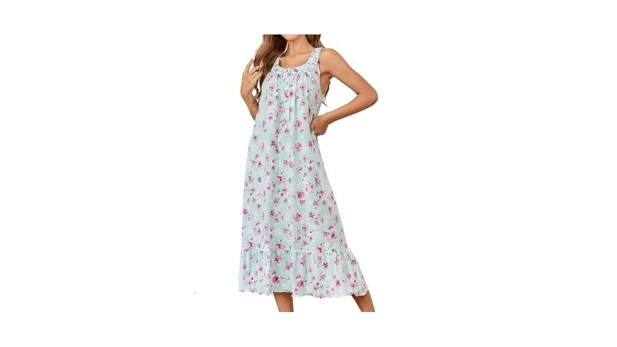 Mzrocr Cotton Nightgowns For Women Soft Sleeveless Night Gown For