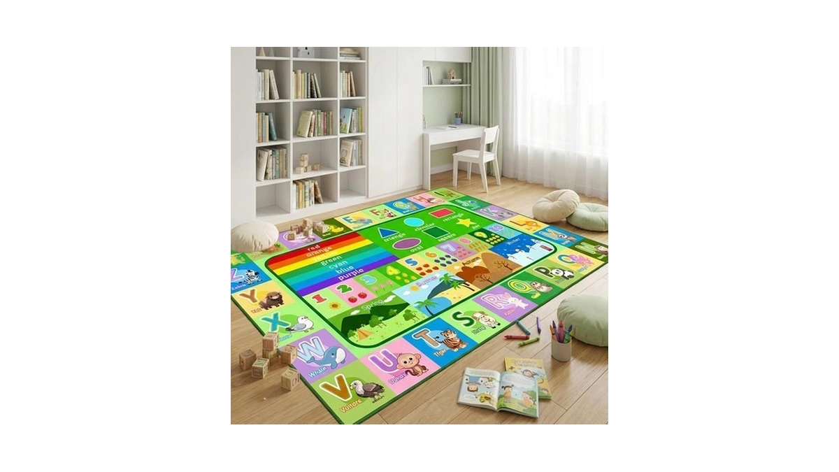Ogpjkeqr Alphabet Carpet - 5x7 Ft Alphabet Number Abc Rugs