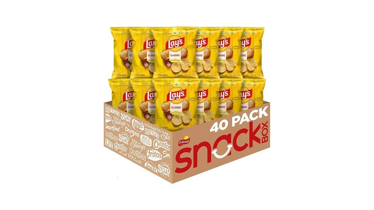 Lay's Potato Chips, Classic, 1 Ounce (pack Of 40)