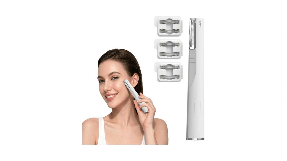 Bkwity Sonic Dermaplane Razor For Women Facial Hair & Peach